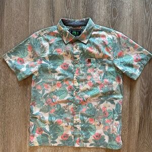 Hippytree Chiapas Woven Short Sleeve Button Up, Size Medium, Mens